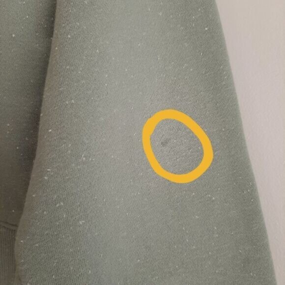 UNDER ARMOUR High Neck Comfy Sweatshirt Sage Green Sz S Flawed - Picture 5 of 13